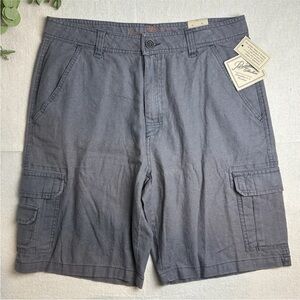 Paradise Collection Linen Cotton Cargo Shorts Gray Vacation Men’s Size 36 NWT